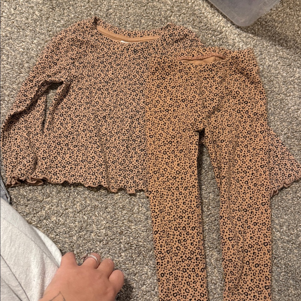 Cat & Jack Tan Leopard Print Top